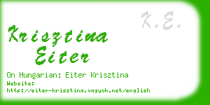 krisztina eiter business card